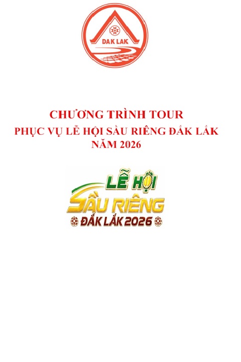 Khung Chương trình tour phục vụ Lễ hội Sầu riêng 2026